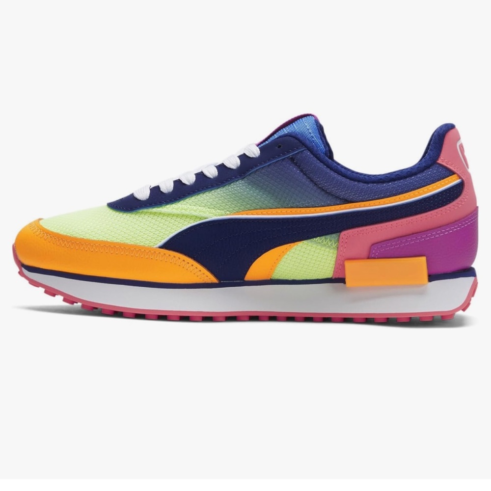 PUMA Future Rider Sunset Lace Up Casual Shoes - Yellow 7 - Picture 2 of 7